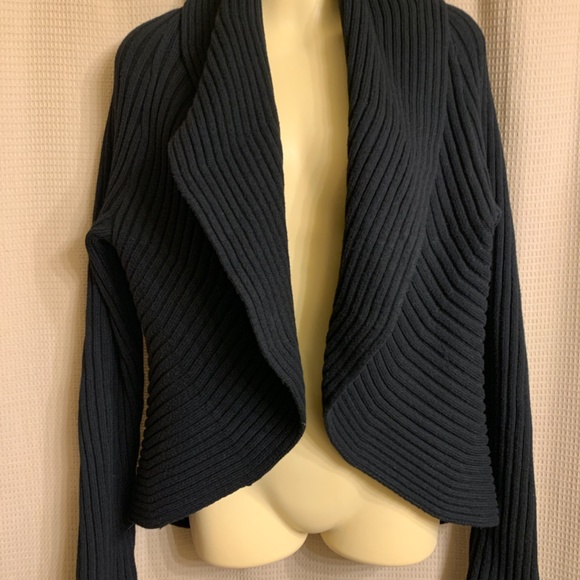 Jones New York Black Open Front Sweater Women's M - Picture 5 of 13